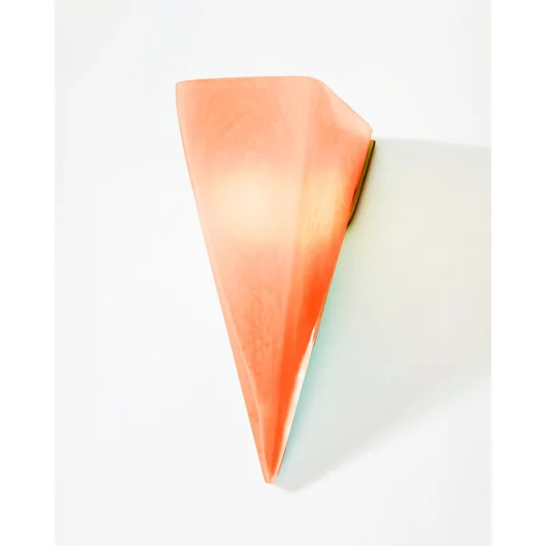 Solstice Blown Trapezoidal Shaped Glass and Brass Metal Hardware Pendant Lamp