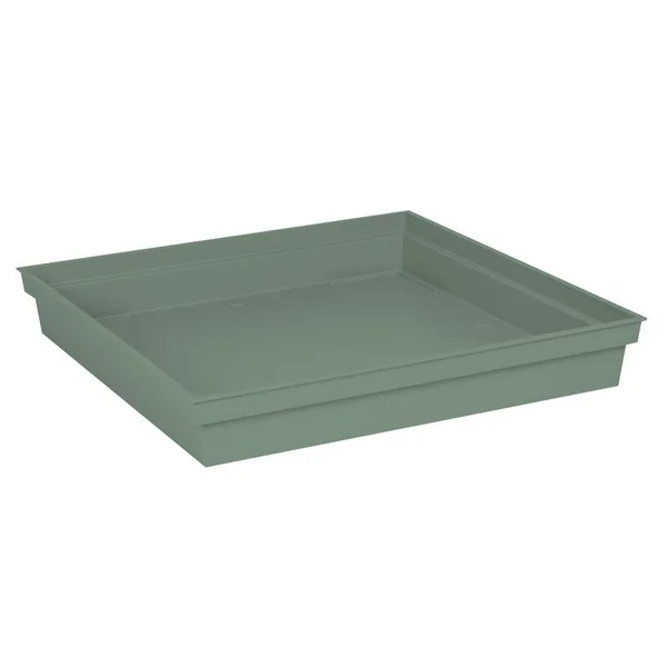 Soucoupe carrée en polypropylène vert laurier Eda Toscane - 40 x 40 cm