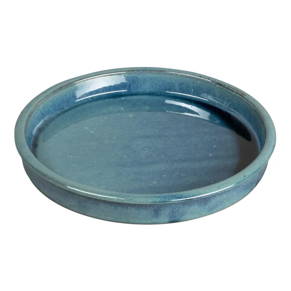 Soucoupe en grès émaillé bleu turquoise Passion for Pottery Shanghaï - Ø 35 cm