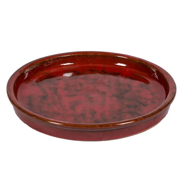 Soucoupe en grès émaillé rouge Passion for Pottery Shanghaï - Ø 35 cm