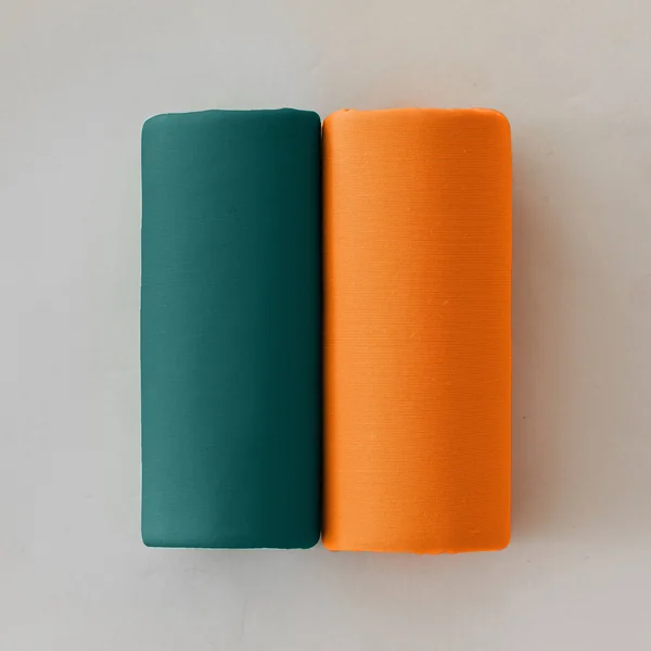 Soutien-gorge brodé microfibre avec armatures Sienne - lot de 2, vert + orange