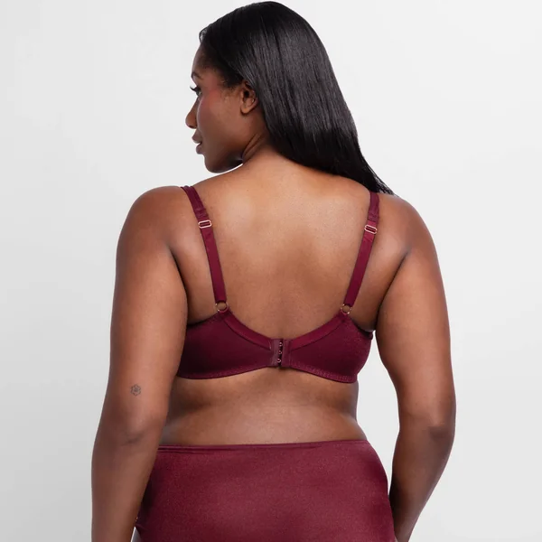 Soutien-gorge coton stretch Origins shimmers - avec armatures, prune