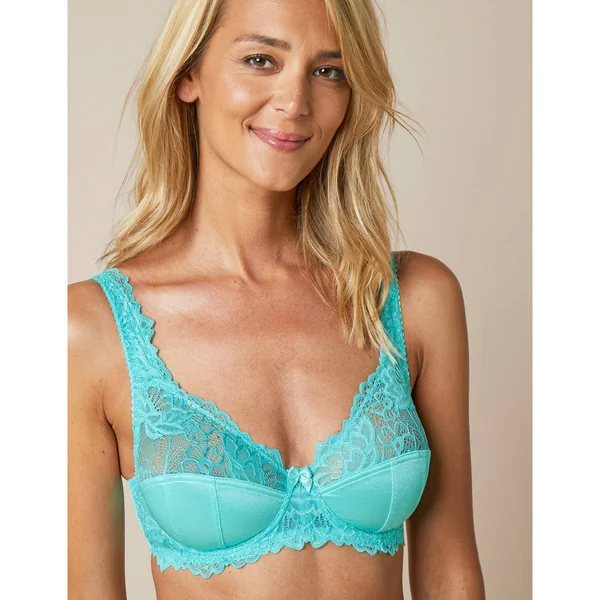 Soutien-gorge dentelle avec armatures Cerignola - lot de 2, aqua + framboise