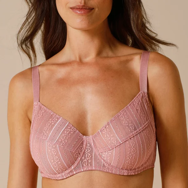 Soutien-gorge forme emboîtante en dentelle assortie - lot de 3, neutre