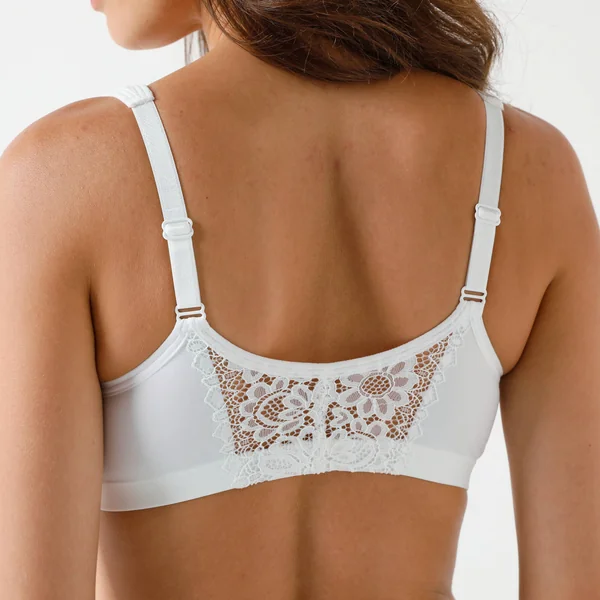 Soutien-gorge forme emboîtante ouvert devant «Elégante » - avec armatures, blanc