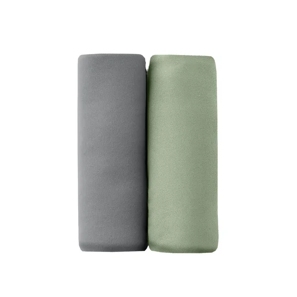 Soutien-gorge forme minimiseur avec armatures en microfibre et tulle brodé - lot de 2, gris + vert