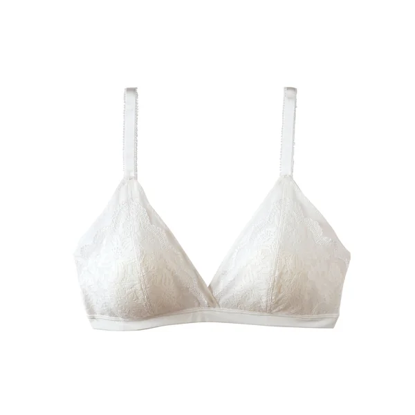 Soutien-gorge forme triangle en dentelle et tulle stretch Guspini - sans armatures, ivoire