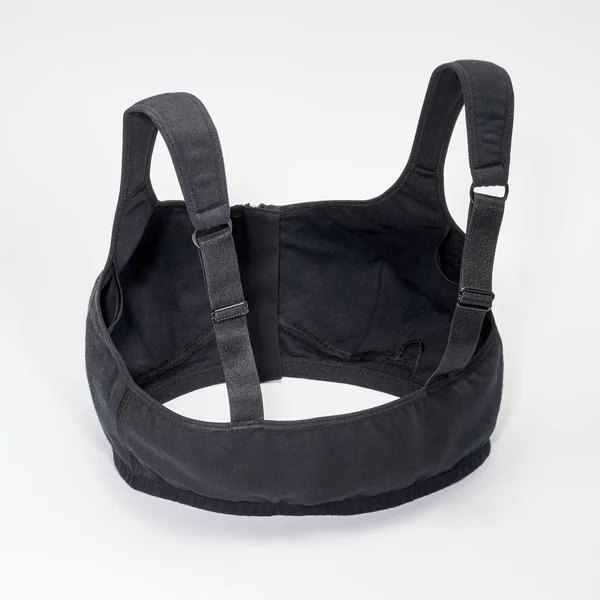 Soutien-gorge post-opératoire zippé devant - sans armatures, noir