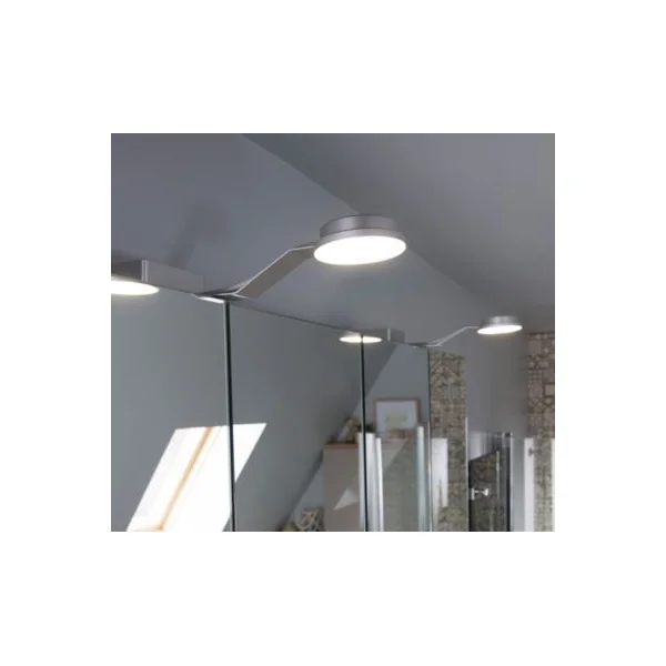 Spot de salle de bain Emera LED intégrée 480lm 7W IP44 variable GoodHome argent