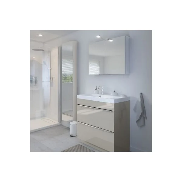 Spot de salle de bain Emera LED intégrée 480lm 7W IP44 variable GoodHome argent