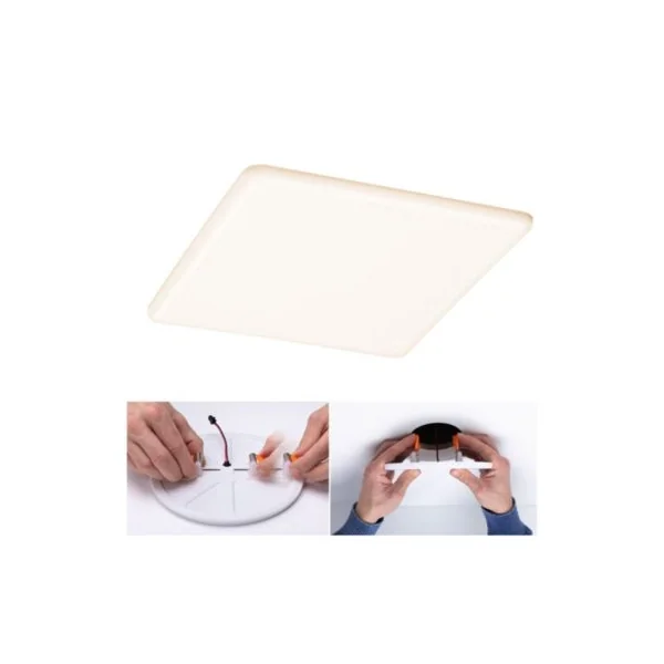 Spot encastrable LED IP44 15W blanc froid et blanc chaud 1900lm L.21,5 x l.21,5cm Paulmann, Veluna Varifit