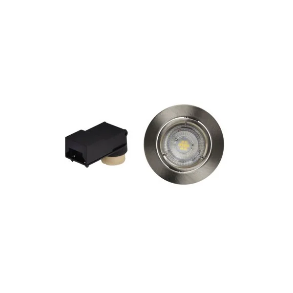 Spot encastrable Salk GU10 blanc chaud IP20 450lm 4.9W Ø8.5xH.9.4cm chrome GoodHome