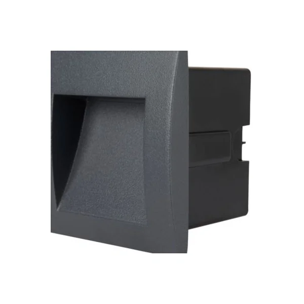 Spots à encastrer Sham LED intégrée 116lm 3.1W IP54 GoodHome gris anthracite