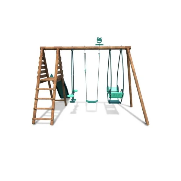 Station de jeu Soulet Nigel en bois 3,24 x 3,54 x H. 2,22 m