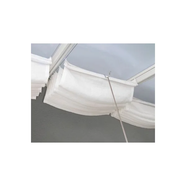 Store de toit manuel pour pergola 300 x 610 cm blanc