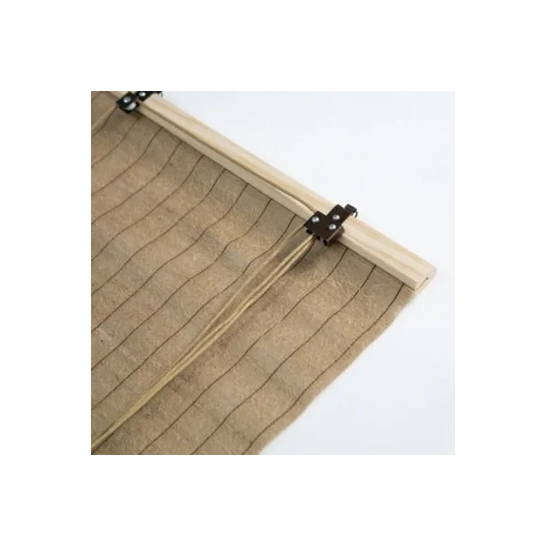 Store enrouleur tamisant Roll'up en toile de jute sans percage H.220 x l.120cm Madeco