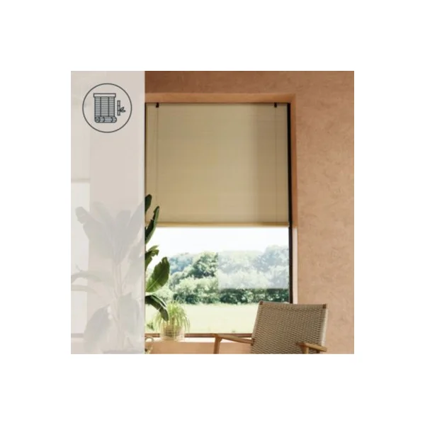 Store enrouleur tamisant sans perçage Akapa beige l.160 x H.180cm Goodhome