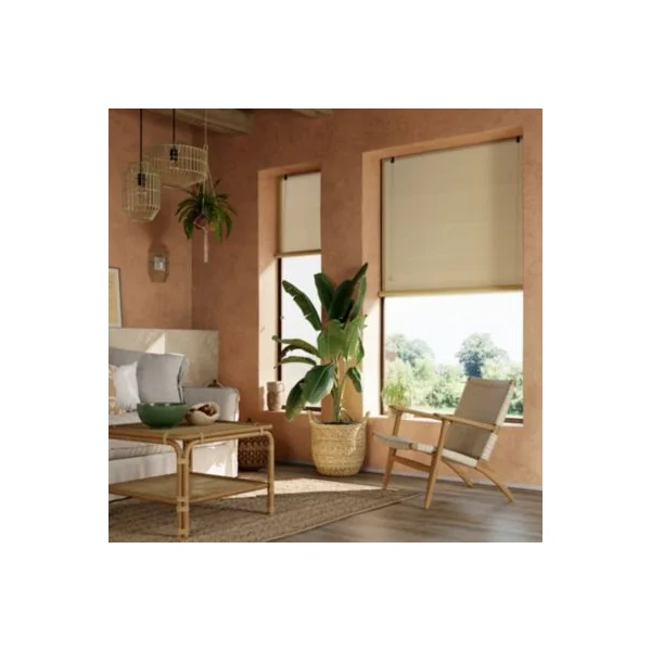 Store enrouleur tamisant sans perçage Akapa beige l.160 x H.180cm Goodhome