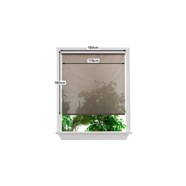 Store enrouleur tamisant sans perçage Eccles marron l.180 x H.180cm Goodhome