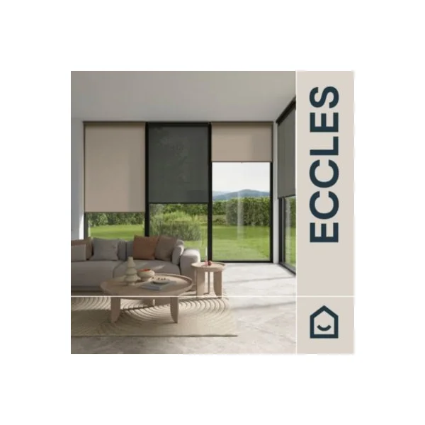 Store enrouleur tamisant sans perçage Eccles noir l.120 x H.180cm Goodhome