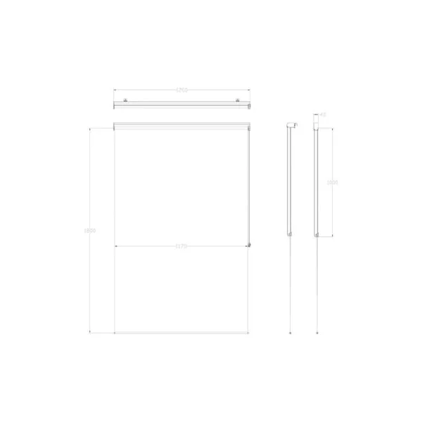 Store enrouleur tamisant sans perçage Halo 2 blanc cassé l.120 x H.180cm Goodhome