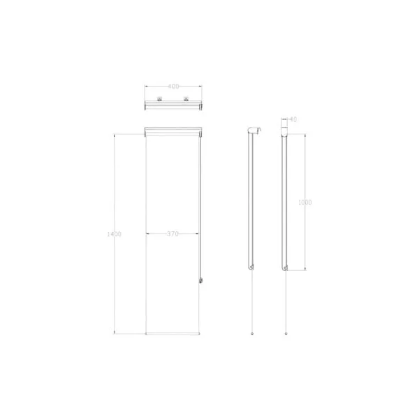 Store enrouleur tamisant sans perçage Halo 2 blanc cassé l.40 x H.140cm Goodhome