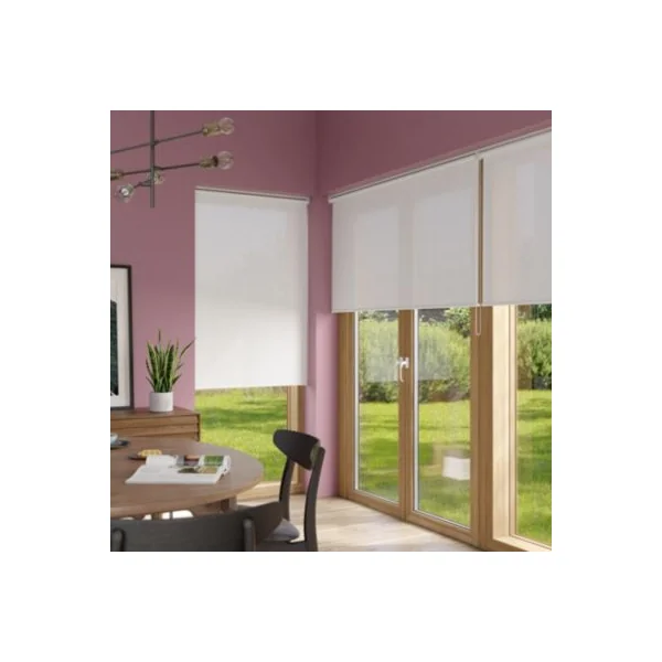 Store enrouleur tamisant sans perçage Halo 2 blanc cassé l.75 x H.240cm Goodhome