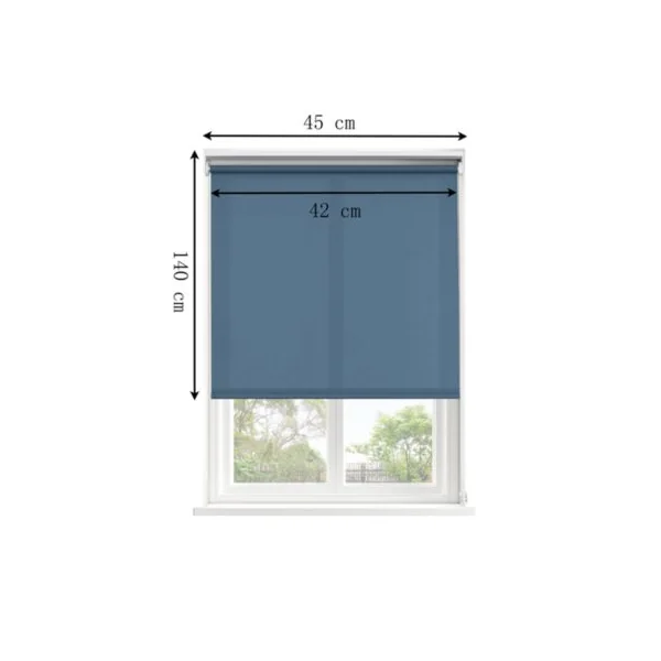 Store enrouleur tamisant sans perçage Halo 2 bleu l.45 x H.140cm Goodhome