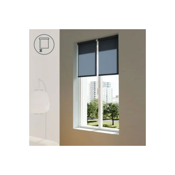Store enrouleur tamisant sans perçage Halo 2 bleu l.45 x H.140cm Goodhome