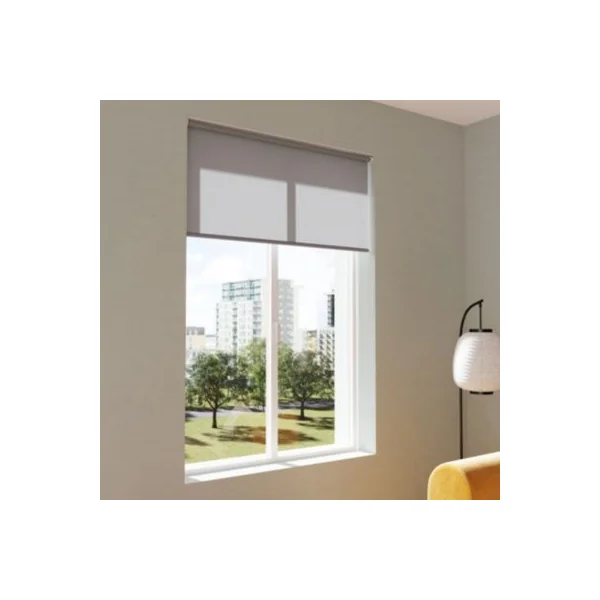 Store enrouleur tamisant sans perçage Halo 2 gris béton l.120 x H.180cm Goodhome