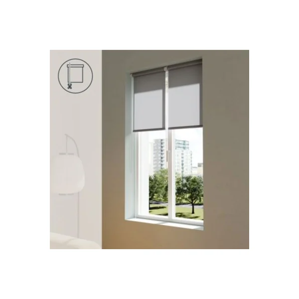 Store enrouleur tamisant sans perçage Halo 2 gris béton l.40 x H.140cm Goodhome