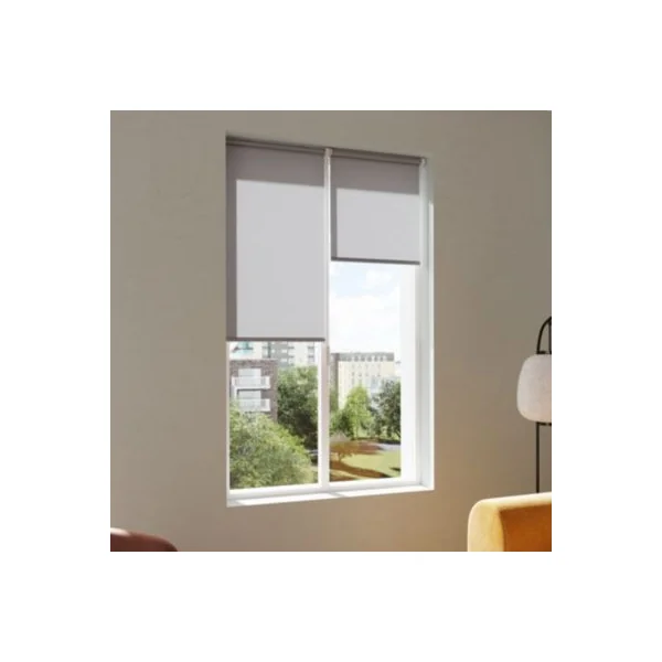 Store enrouleur tamisant sans perçage Halo 2 gris béton l.90 x H.180cm Goodhome