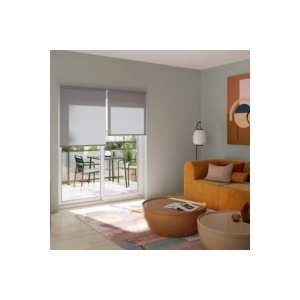Store enrouleur tamisant sans perçage Halo 2 gris béton l.90 x H.240cm Goodhome