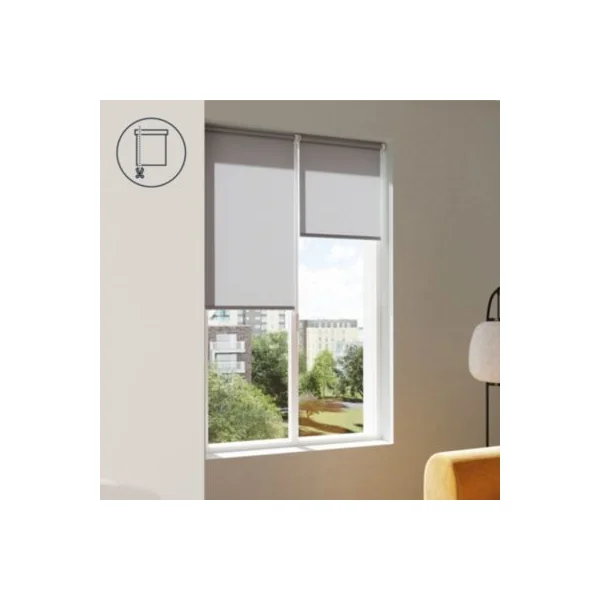 Store enrouleur tamisant sans perçage Halo 2 gris béton l.90 x H.240cm Goodhome