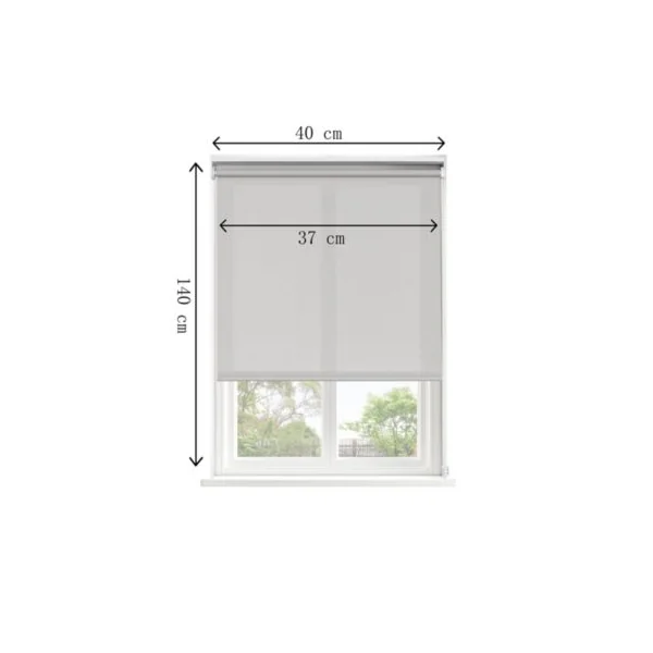 Store enrouleur tamisant sans perçage Halo 2 gris perle l.40 x H.140cm Goodhome