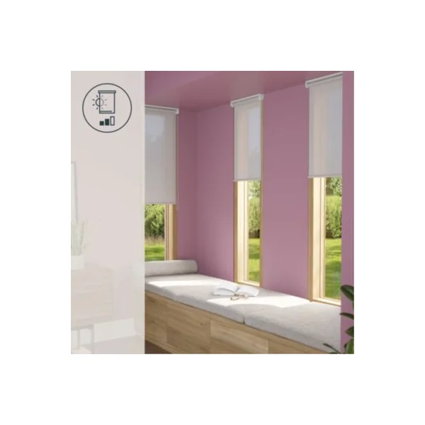 Store enrouleur tamisant sans perçage Halo 2 gris perle l.40 x H.140cm Goodhome