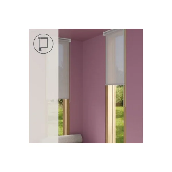 Store enrouleur tamisant sans perçage Halo 2 gris perle l.40 x H.140cm Goodhome
