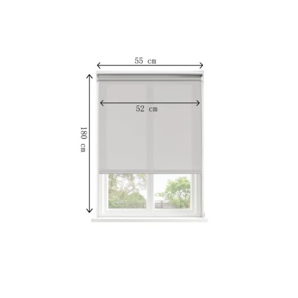 Store enrouleur tamisant sans perçage Halo 2 gris perle l.55 x H.180cm Goodhome