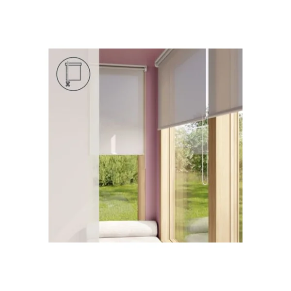Store enrouleur tamisant sans perçage Halo 2 gris perle l.90 x H.180cm Goodhome
