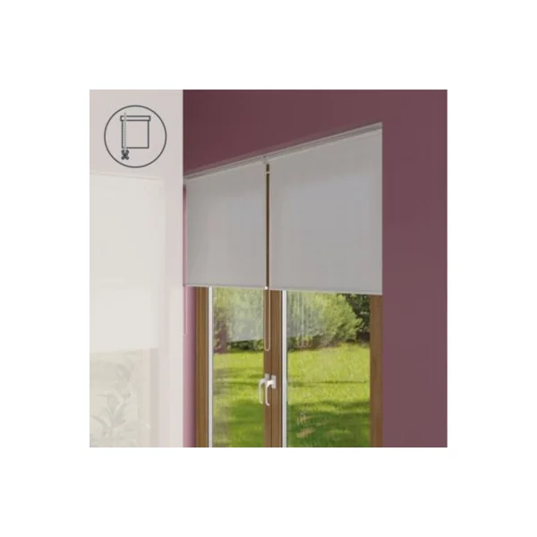 Store enrouleur tamisant sans perçage Halo 2 gris perle l.90 x H.240cm Goodhome