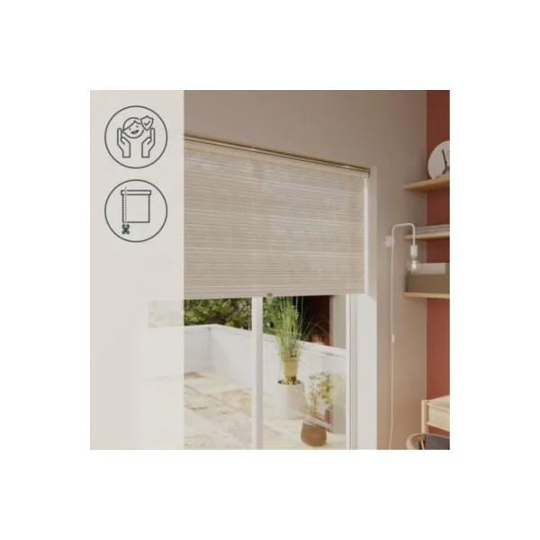 Store enrouleur tamisant sans perçage Masana beige l.180 x H.240cm Goodhome