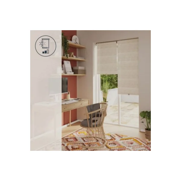 Store enrouleur tamisant sans perçage Masana beige l.75 x H.240cm Goodhome
