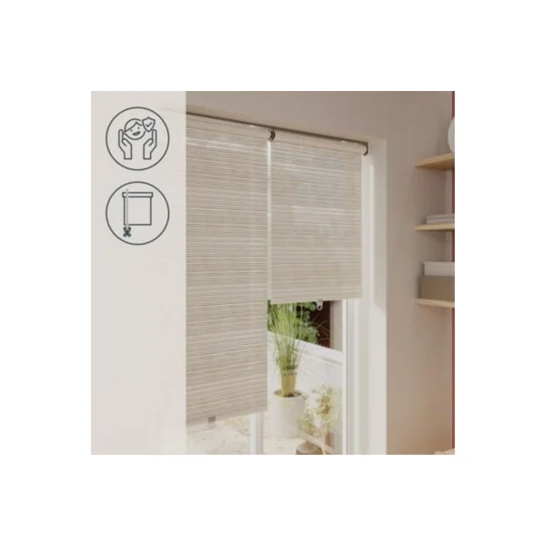 Store enrouleur tamisant sans perçage Masana beige l.75 x H.240cm Goodhome