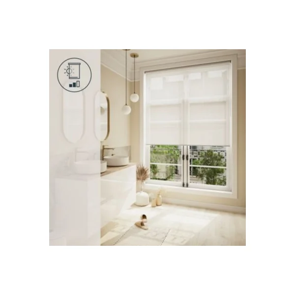 Store enrouleur thermique salle de bains Badallo blanc l.160 x H.180cm Goodhome