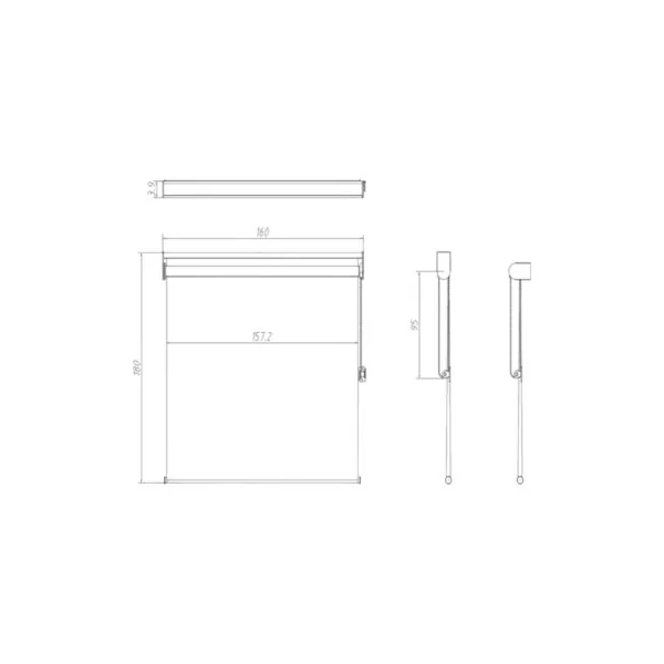 Store enrouleur thermique salle de bains Badallo blanc l.160 x H.180cm Goodhome