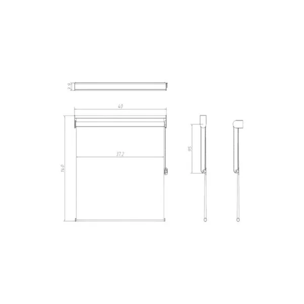Store enrouleur thermique salle de bains Badallo blanc l.40 x H.140cm Goodhome