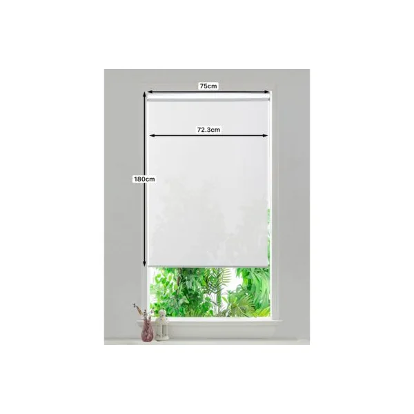 Store enrouleur thermique salle de bains Badallo blanc l.75 x H.180cm Goodhome