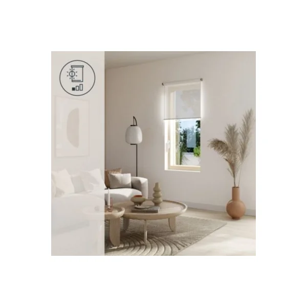 Store enrouleur voile sans perçage Annuri blanc l.75 x H.180cm Goodhome