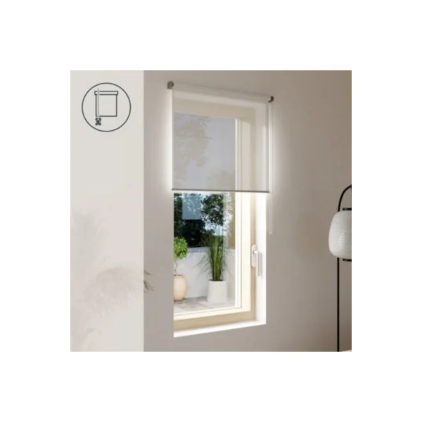 Store enrouleur voile sans perçage Annuri blanc l.75 x H.180cm Goodhome