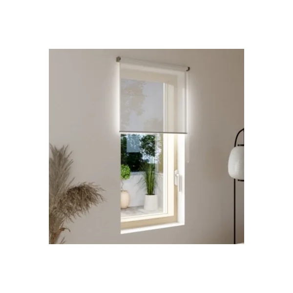 Store enrouleur voile sans perçage Annuri blanc l.90 x H.180cm Goodhome